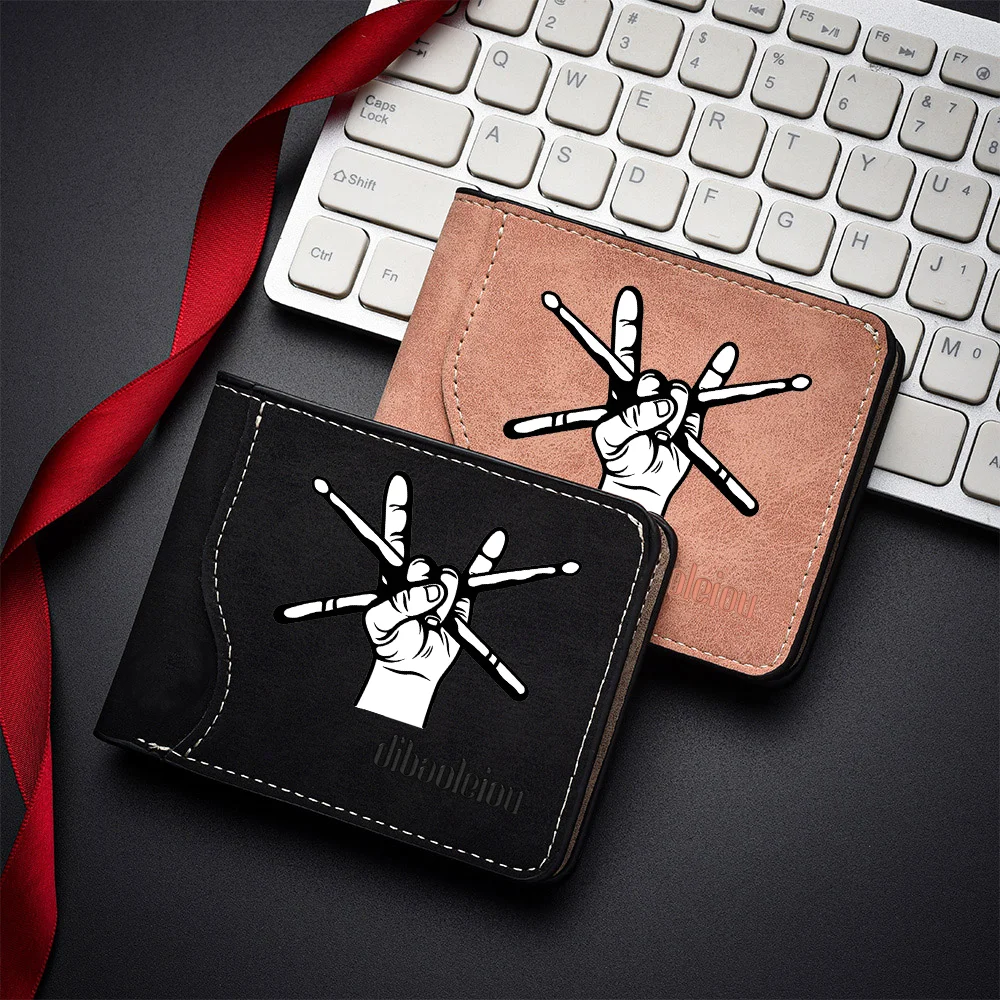 

Men's Short PU Leather Wallet with Unique Pattern Design, Stylish and Individual, Featuring a Casual Style.