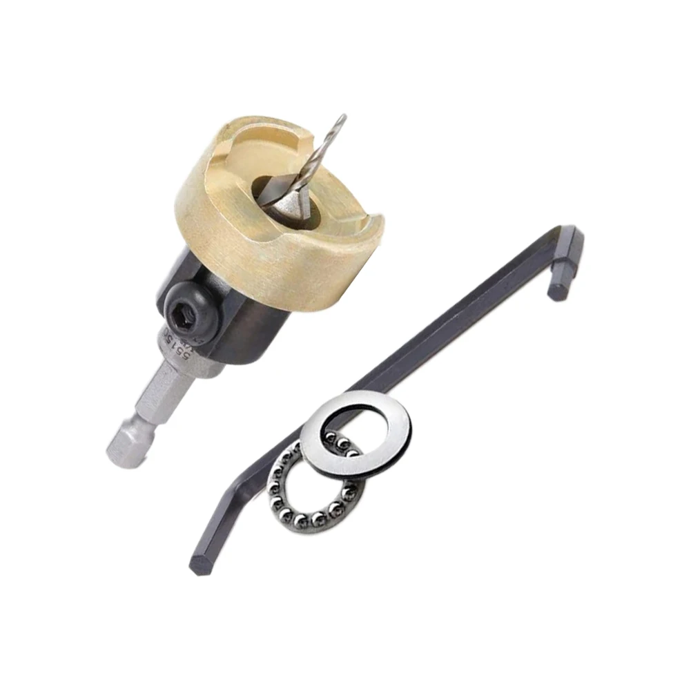 

Easy To Use Adjustable Countersink Bit 3/8x3/32x1/4 Countersink Adjustable Depth-stop Precise Depth Control For Drilling