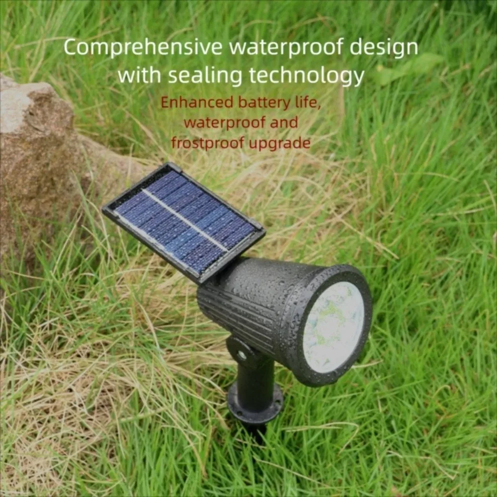 

9/1 LED Solar Spotlights Waterproof Anti-freezing Brightness Adjustable Spot Light Pathway Lights Lawn Lights Garden Decor Lamp