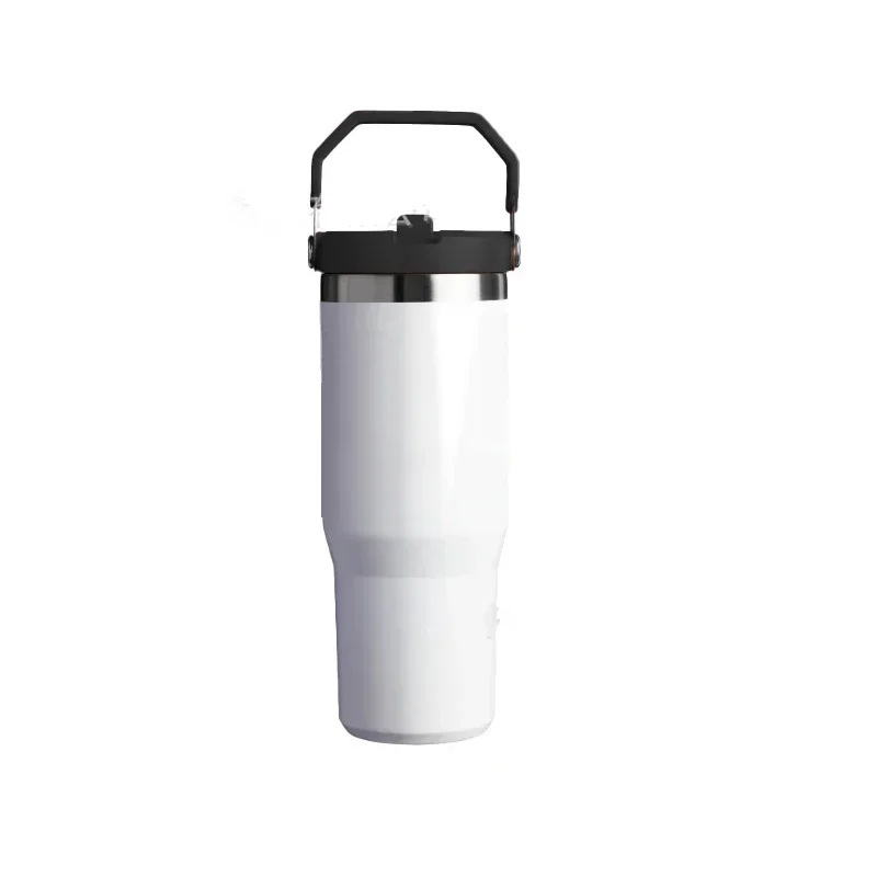 30OZ Sublimation Blank Tumbler Double Wall Stainless Steel Car Cup Coffee Mug Sublimation Water Bottle Vacuum Thermos Bottle
