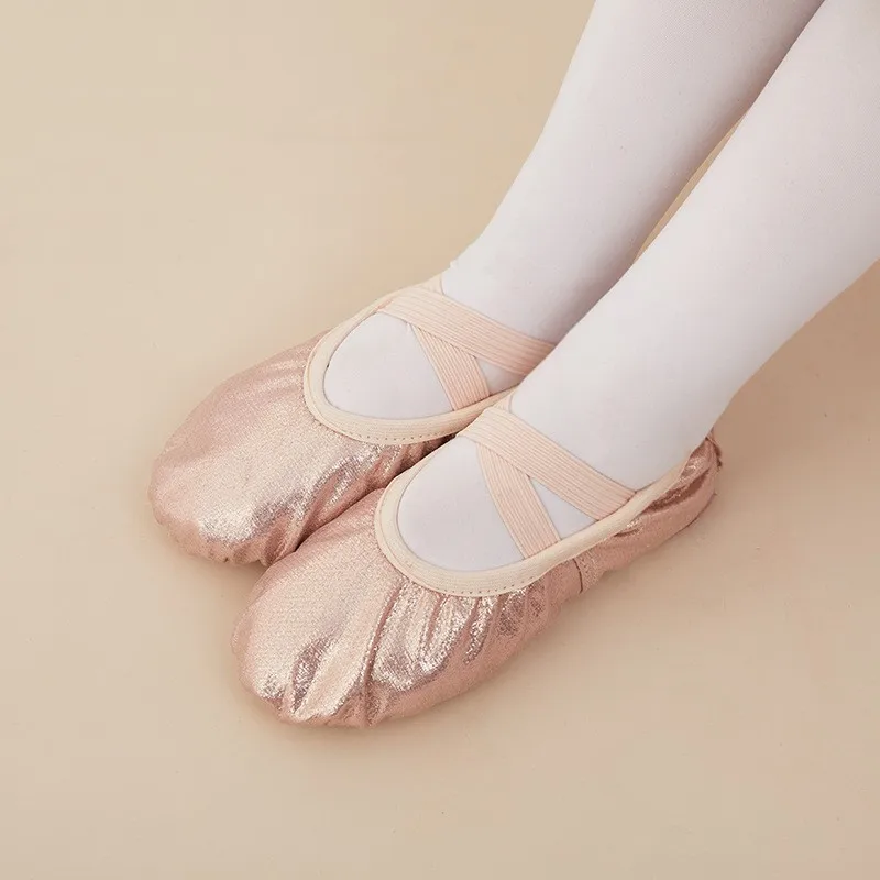 Meninas sapatos de ballet sola macia ballet dança chinelos crianças praticar bailarina sapatos mulher ginástica