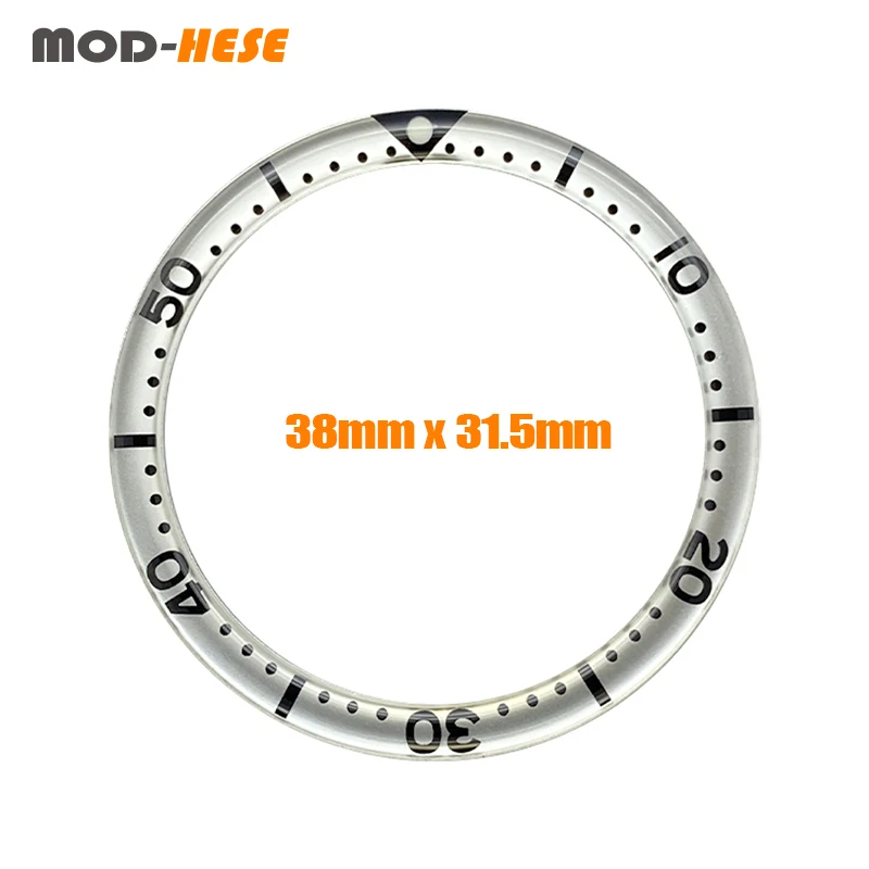 Алюминиевый безель из смолы SKX007, 38 мм, подходит для SKX007 SKX009 SRPD, корпус часов NH35, корпус часов 38 мм x 31,5 мм, вставка безеля