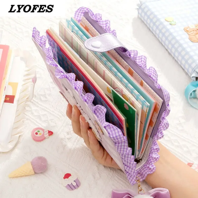 A6 Blinder Set Korean Stationery Notebooks Journals Kawaii Notebook Office Accessories Notepads Stationery Agenda Ring Planner