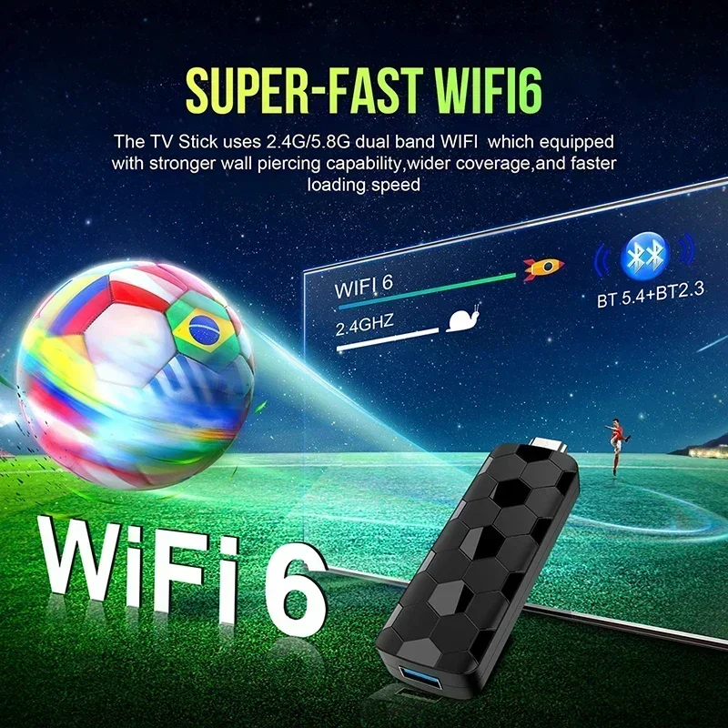 4K 8K UHD R3+ Streaming TV Stick Android 16, 8GB+128GB Storage WiFi6 Bluetooth 5.0 Built-in Google Assistant view 5