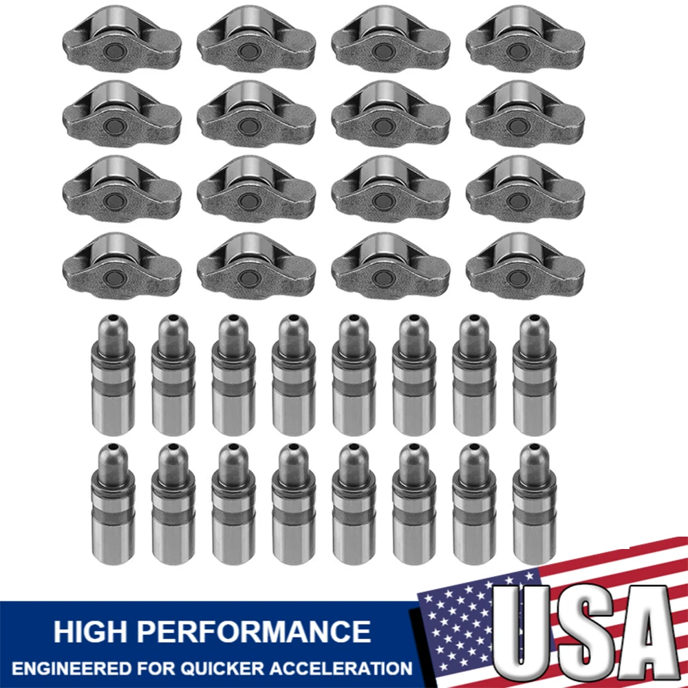 

16 пар подъемников клапанов с коромысловыми рычагами 12565203 для Chevy Equinox HHR Malibu Orlando 2,4 л Chevrolet GMC, алюминиевые автомобильные аксессуары