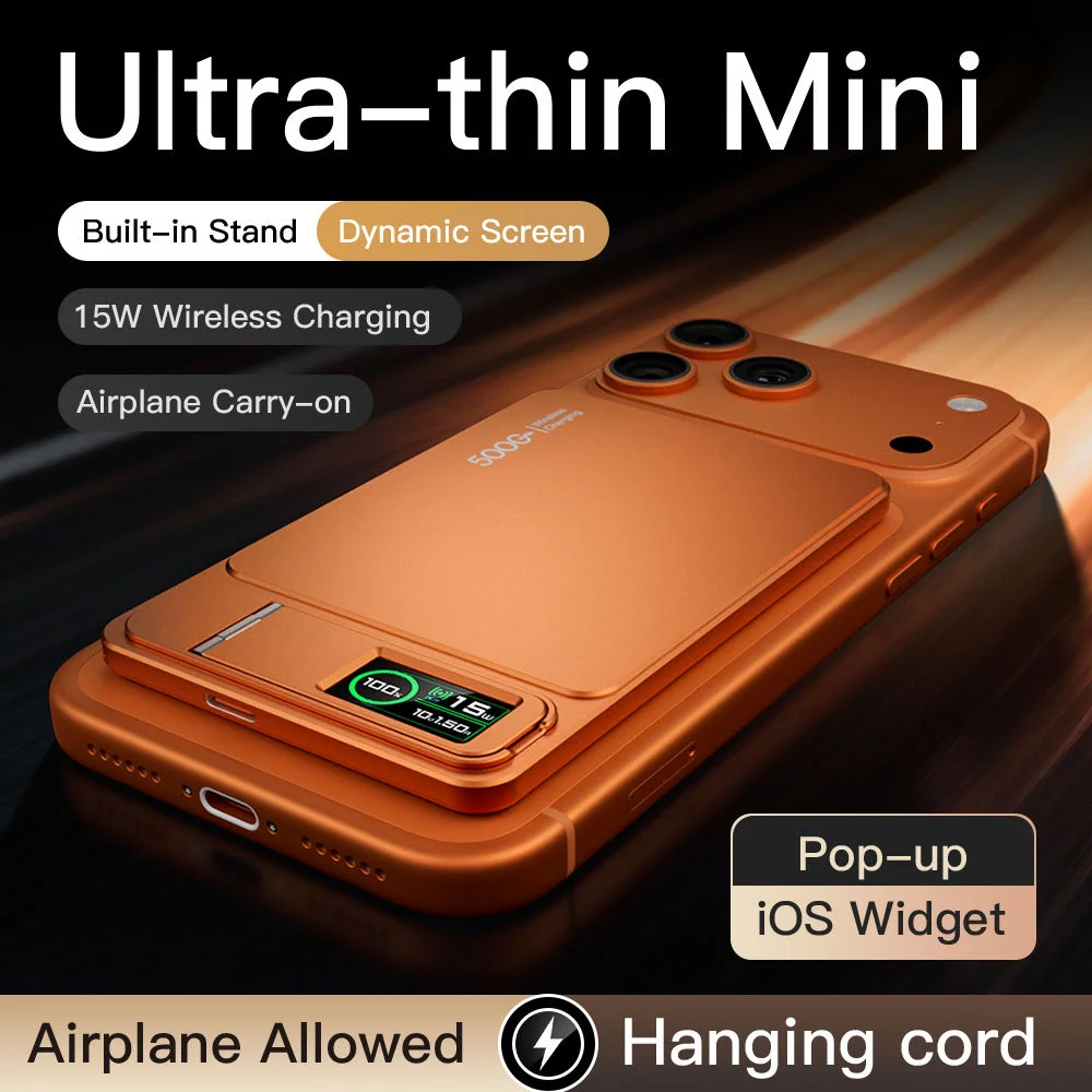 

Магнитный Power Bank 10000 мАч для MagSafe, тонкий портативный внешний аккумулятор 20 Вт с беспроводной зарядкой для iPhone 17 16 15 14 13 Pro Max