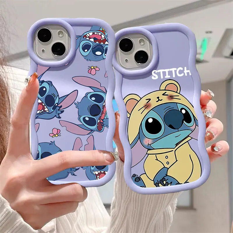 Cute Stitch Pouple Phone Case For Huawei Honor 90 Lite 5G X8 X7B X8B X9B X9A X7A X8A Fashion Silicone Soft Wavy Edge Cover