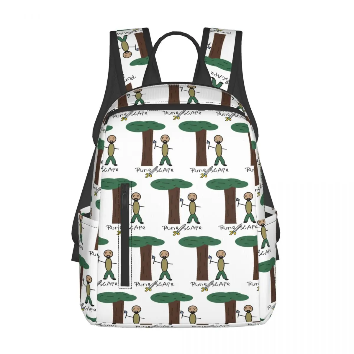 

OSRS Woodcutting Bot Runescape Drawing Backpack Large Capacity Boys Girls BookBag School Bag Shoulder Bags for Men Women