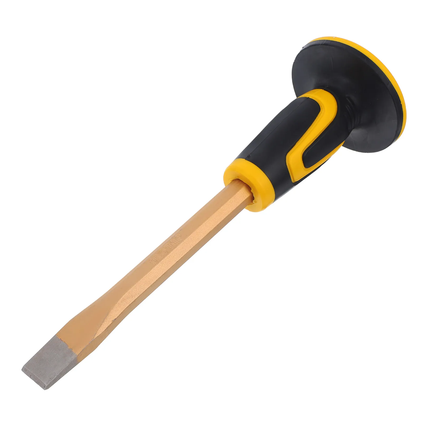 

Heavy Duty Masonry Stone Carving Tool Flat End Handheld Concrete Brick Splitting Ergonomic Hand Guard Woodworking Carpentry