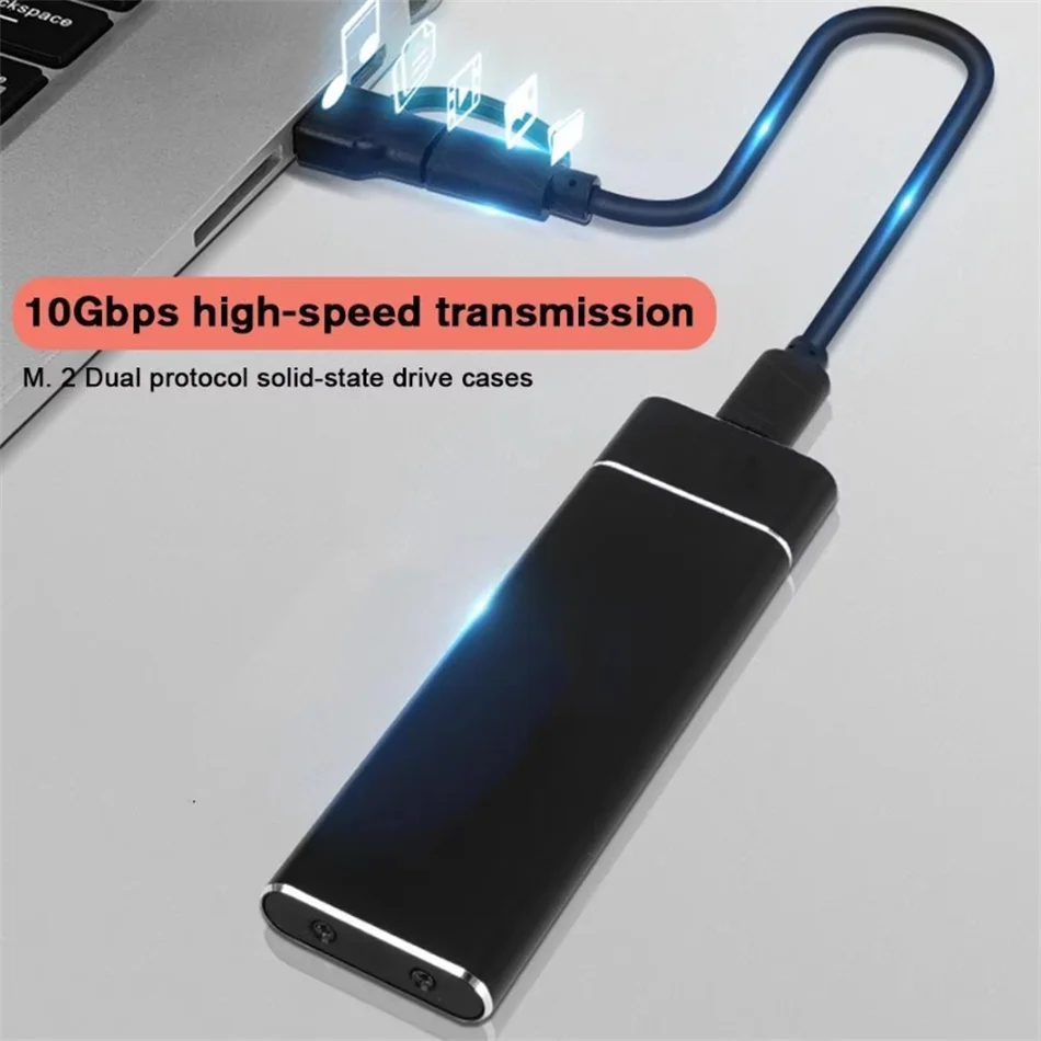 

Aluminum Alloy M.2 HDD Enclosure Case Hard Drive Box B-KEY External Hard Drive Box USB C Interface Support SATA Protocol