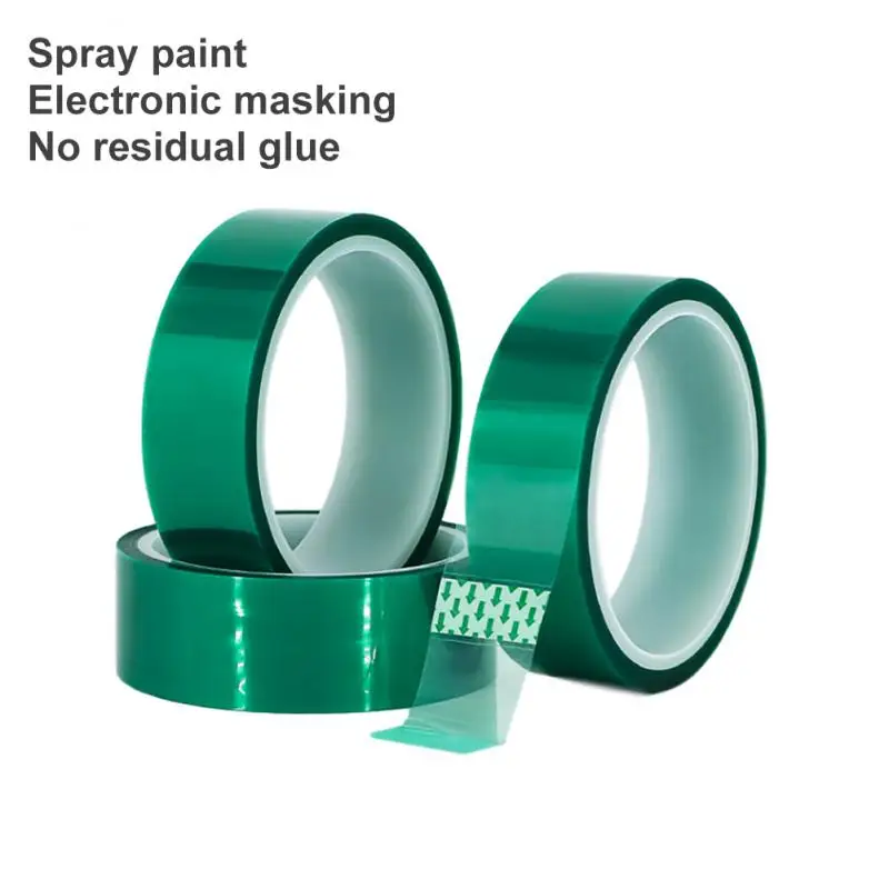 PET Film Tape Heat Resistant High Temperature Masking Shielding Green-Tape For PCB Solder SMT Plating Insulation Protection