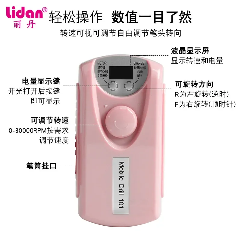 Cross-border 101 Nail Grinder Portable Electric Finger Nail Grinder 30000 Rpm Power Nail Grinder view 4