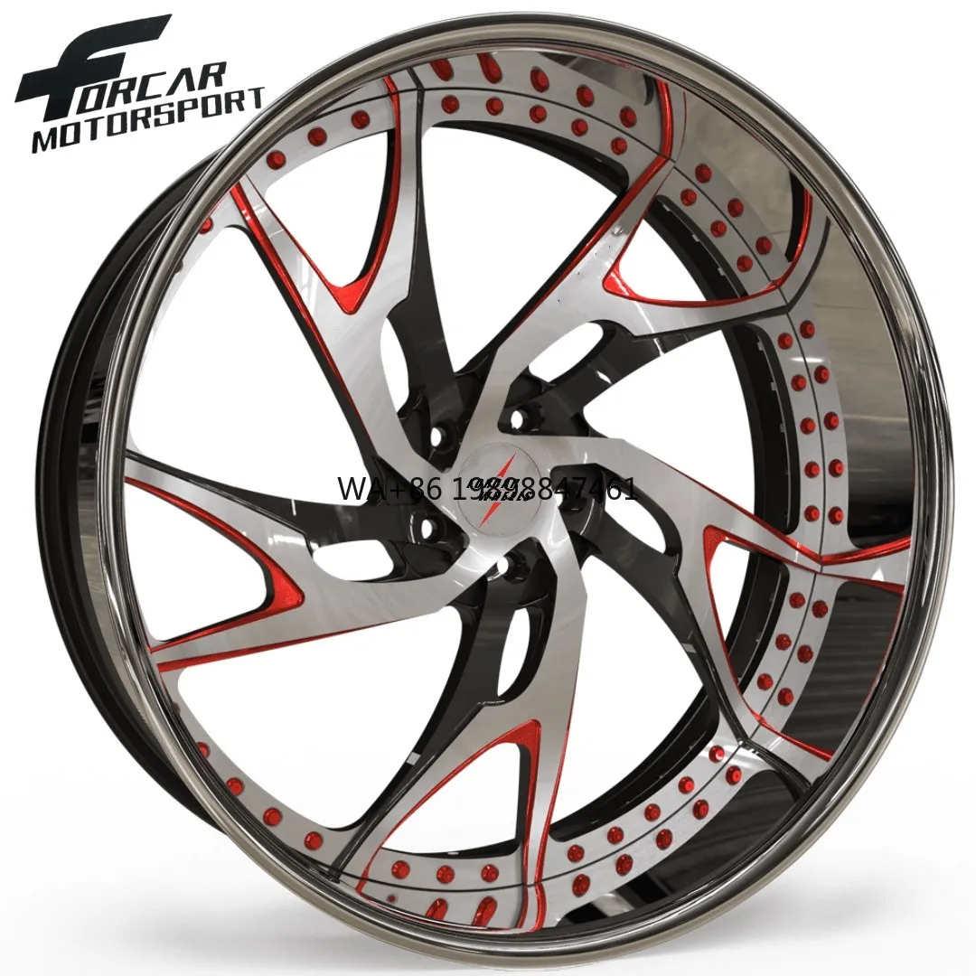 Hot New Arrivals Custom 17 18 19 20 21 22 23 24 Inch Car Aluminum Alloy Forged Car Wheel Rims with Deep Lip 2-pcs Style