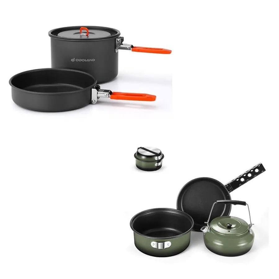 

Bundle - 2 Items Camping Cookware Mess Kit and 5pcs Camping Cookware