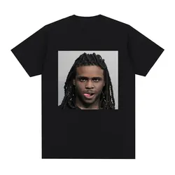 Rapper Chief Keef Mugshot Graphic T Shirt Men's Fashion Casual Short Sleeve T-shirt Hip Hop Gothic Oversized T-shirts Streetwear