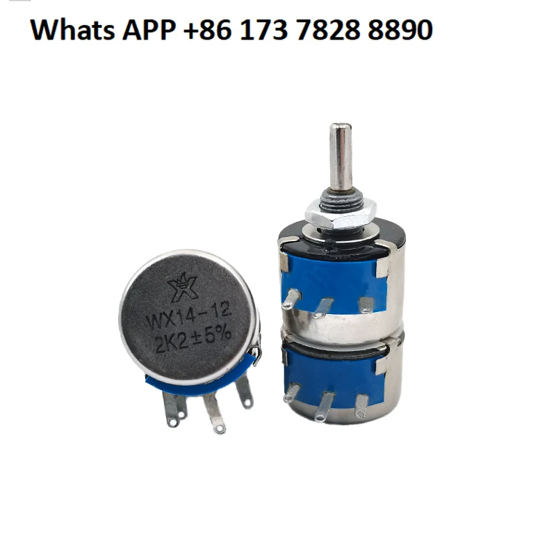 WX14-32 Двойной однооборотный потенциометр обмотки проволоки WX14-12 220R 470R 1K 2K2 4K7 10K22K WX14-32 Двойной однооборотный потенциометр обмотки проволоки WX14-12 220R 470R 1K 2K2 4K7 10K22K