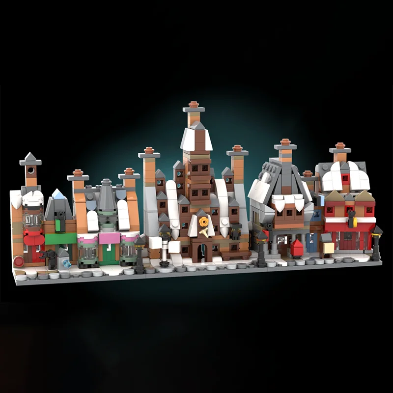 

834 шт. MOC Рождественская строительная серия, модель знаменитой сцены фильма, сделай сам, сборка, строительный блок, игрушка, детский подарок