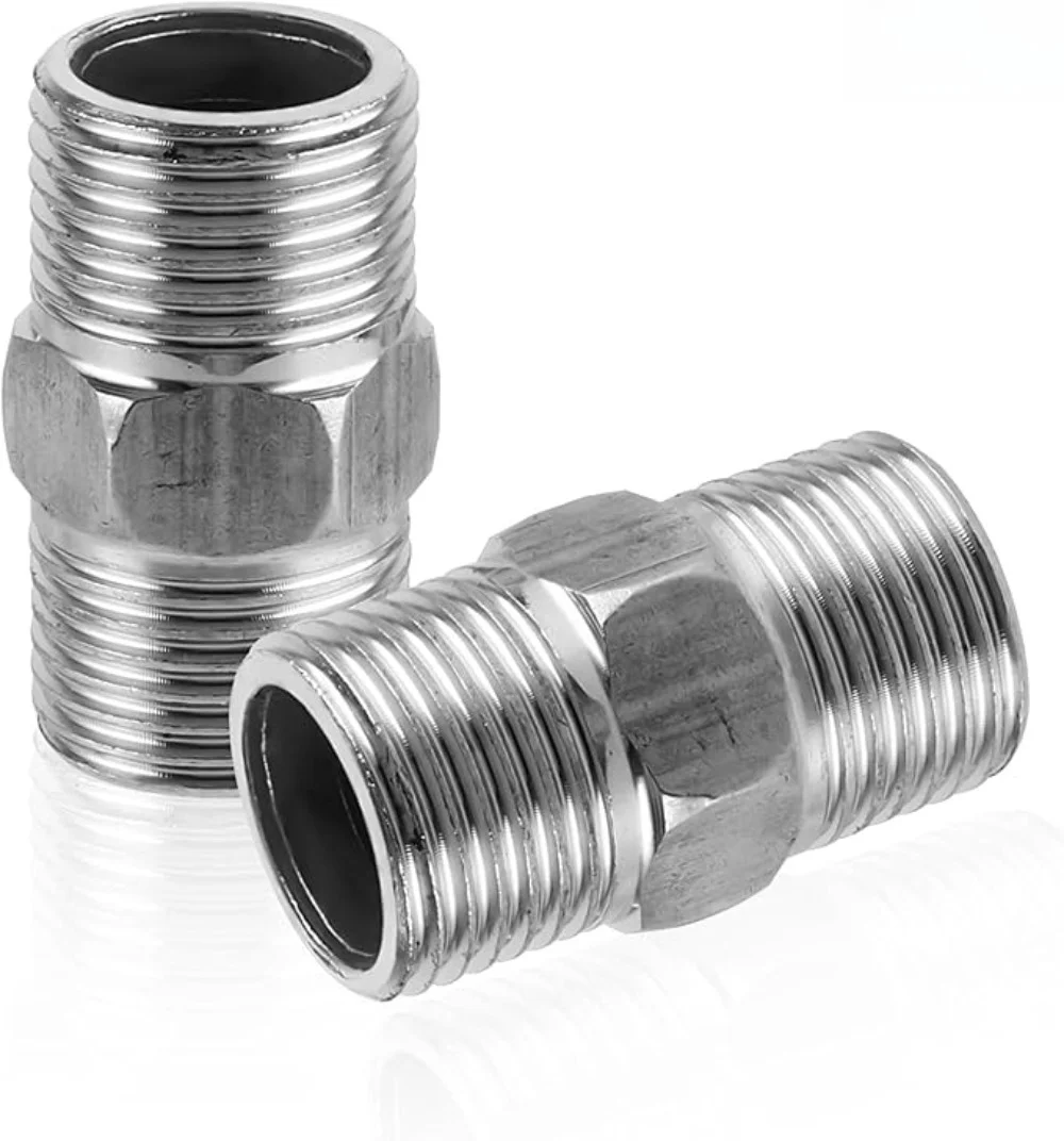 

Brass Tube Pneumatic Fitting, Male X Male, Change Hex Nipple Pipe Connector Adapter, Coupler, 1/2 ", 3/4", 1 ", BSP