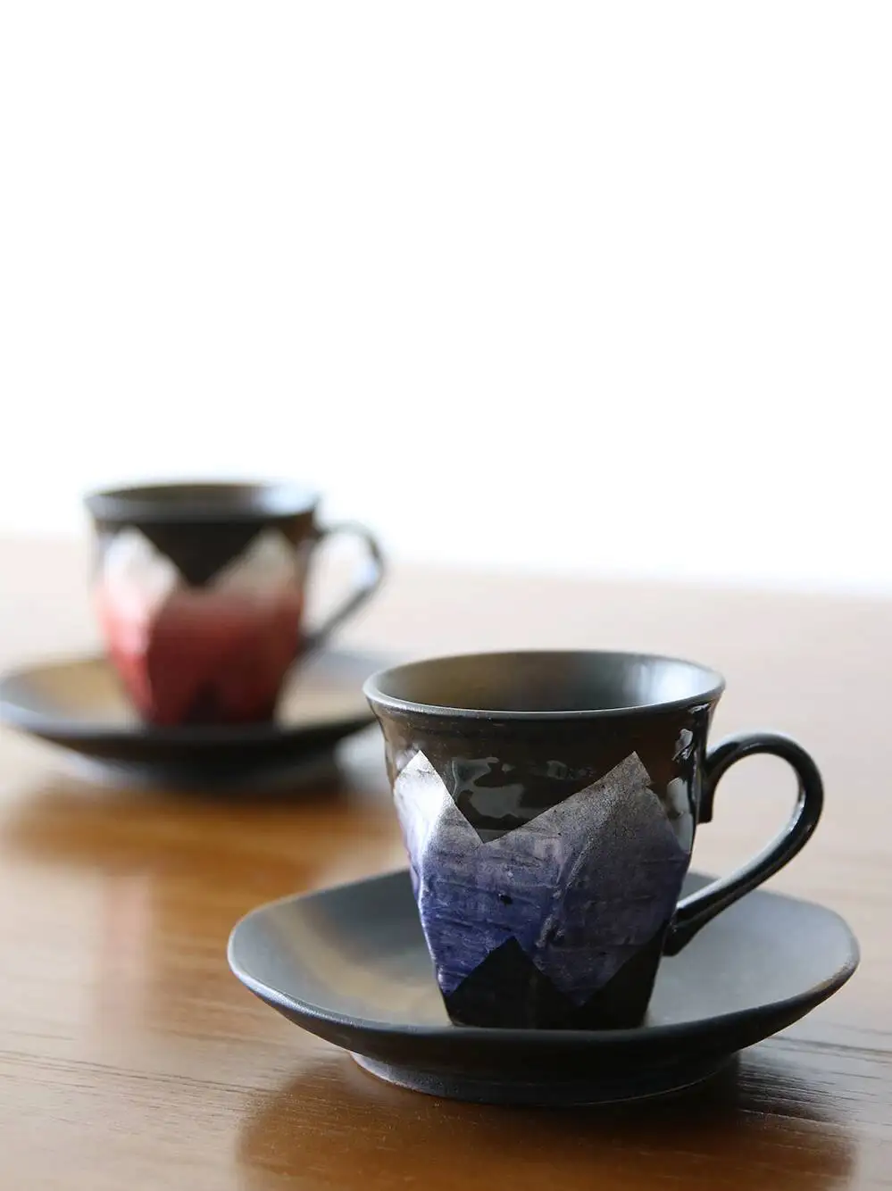 In Stock Japanese Imported Kutani Ware Silver Foil Coffee Tea Set, Cups And Two Saucers, Couple Cup Gift Box Set