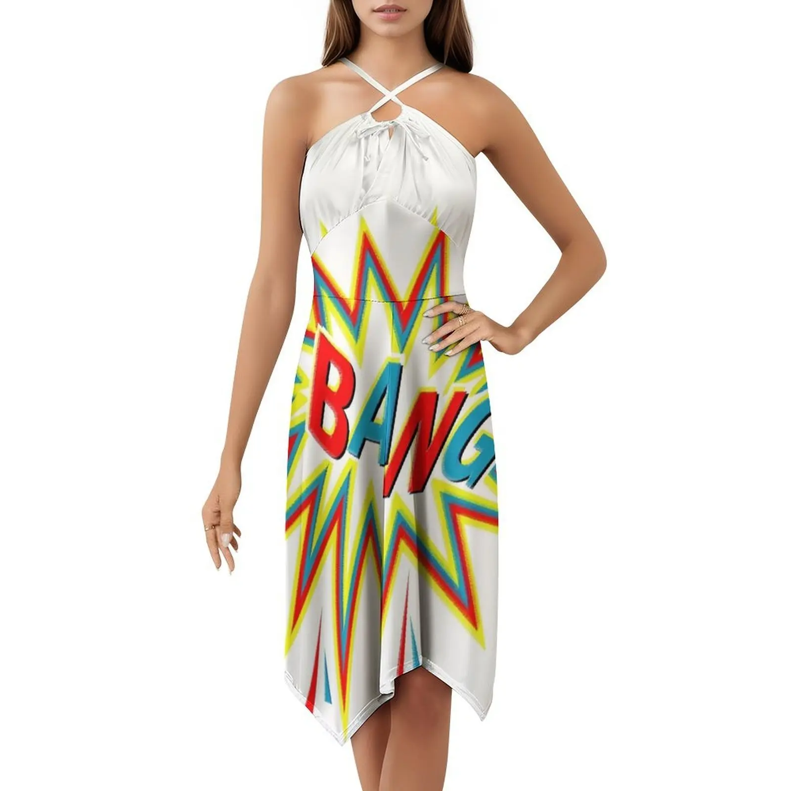 فستان بانج بوهو أنيق أنيق لحفلات الزفاف على الشاطئ وحفلات الزفاف وضوضاء كرتونية ملابس نسائية ذات لون ديناميكي أنيق #5