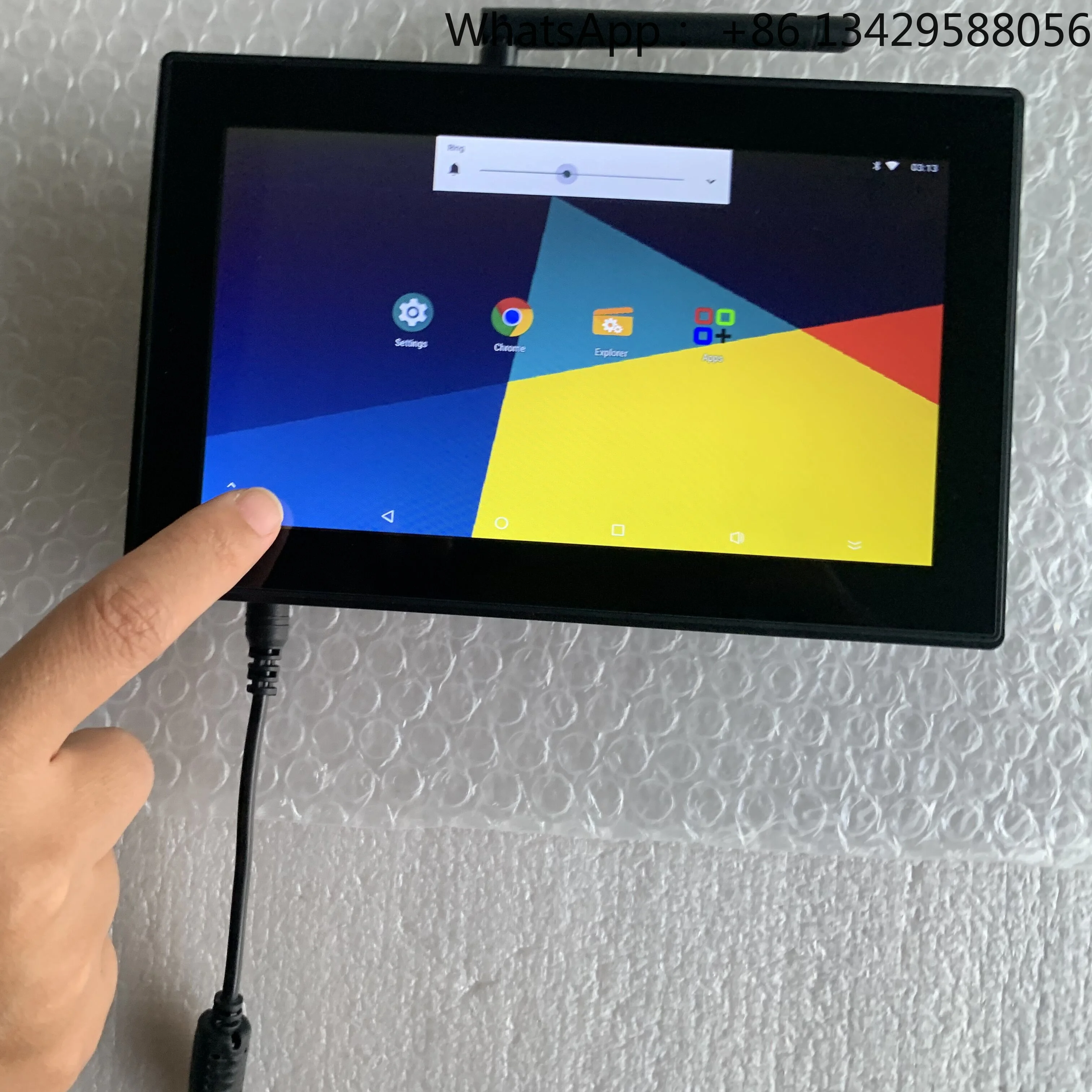 Small Size Industrial 7 Inch Android Touch Panel PC Tablet Touchscreen with GPIO RS232/RS485 for HMI Smart Locker Solution