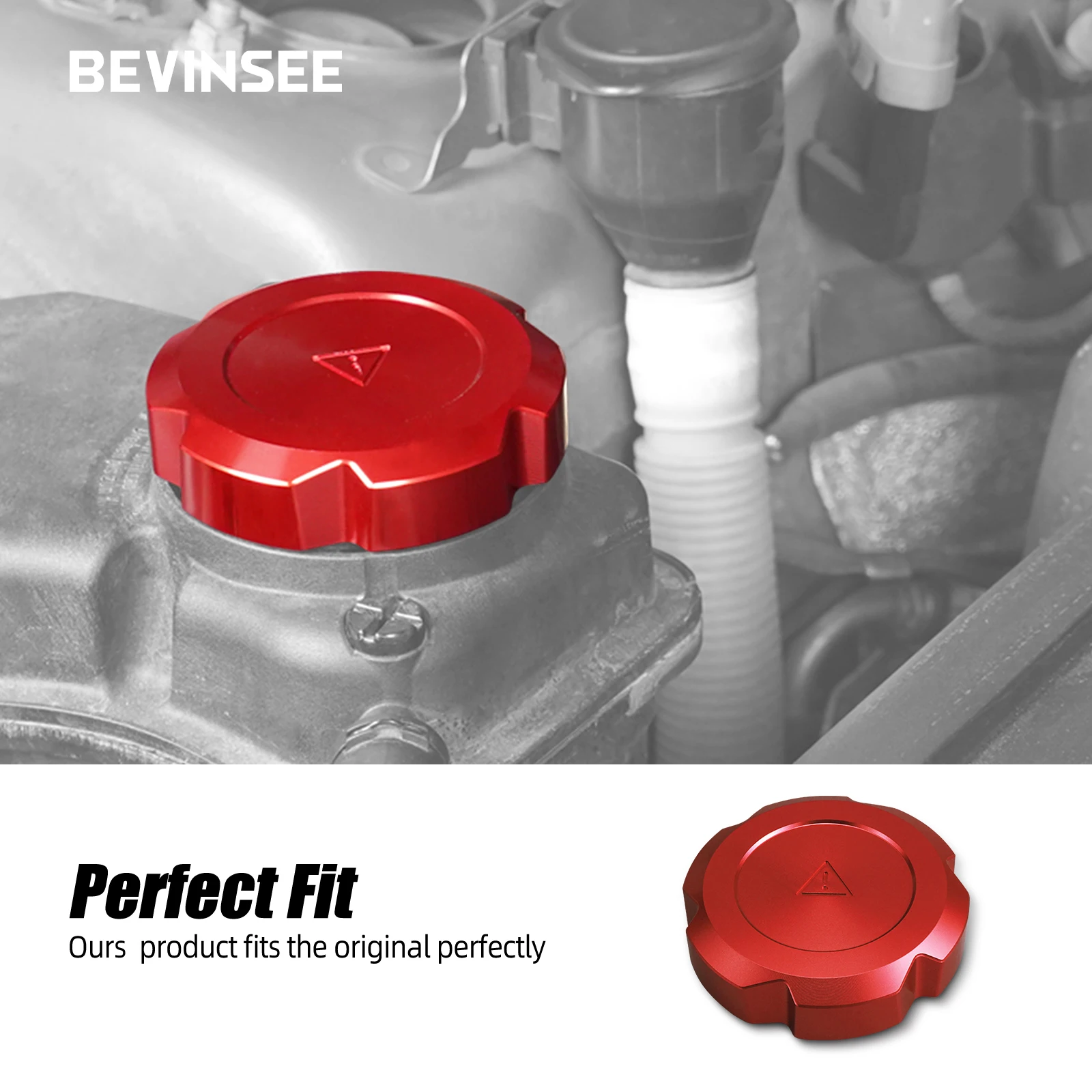 BEVINSEE Coolant Reservoir Cap For BMW E90 E91 E92 E93 E82 E87 F10 F20 F30 X5 E70 F15 Z4 E87, Replace 17117639020 17117521071