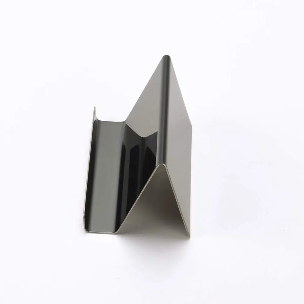 2PCS Stainless Steel Business Name Card Holder Display Stand Rack Desktop Table Organizer Cards Collection Organizer For ID Card