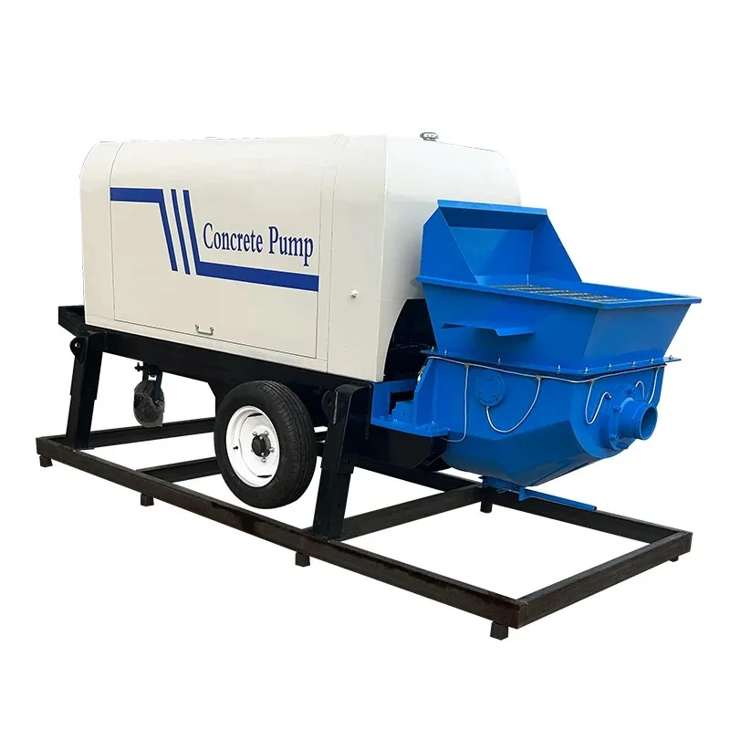 Concrete Pump Truck Machine Trailer Conveying Pouring Pump Concrete Pump