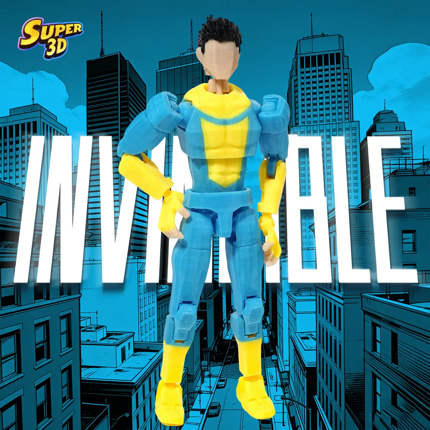 

В наличии: Супер 3D-фигурка Invincible Boy Light Blue Mark Dummy13 T13, многосуставная, трансформирующаяся, с 3D-печатью