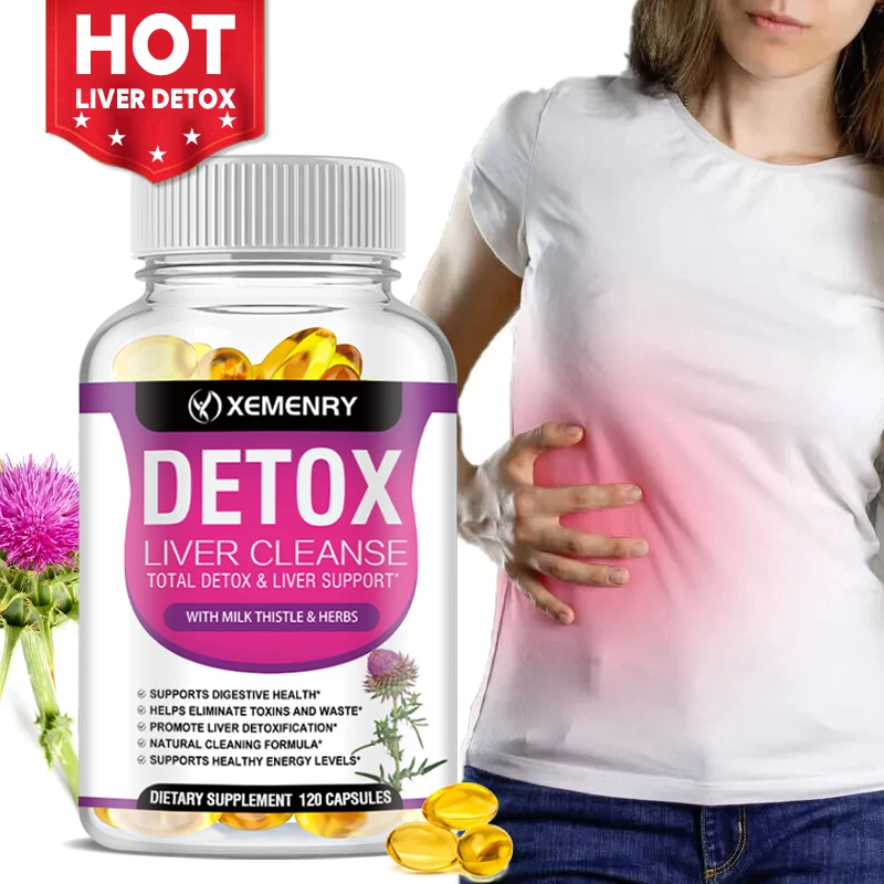 Liver Cleanse Capsules - with Milk Thistle, Dandelion - Support Liver Detoxification, Improve Liver Function, Anti-oxidation