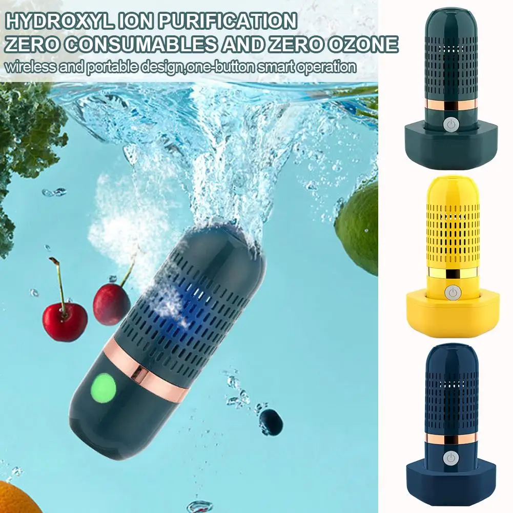 New Fruits Vegetables Washing Machine Capsule Shape Wireless Food Purifier Household Pesticide Disinfection Sterilizer Home Tool