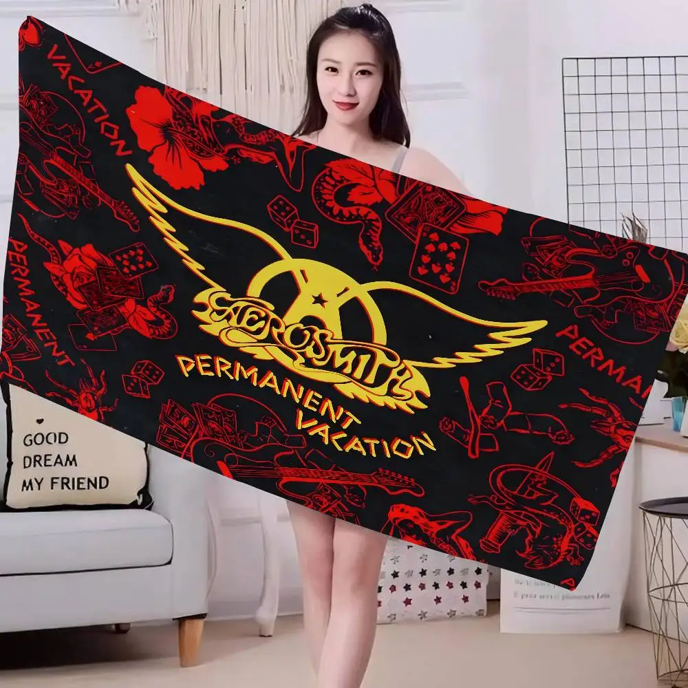 Classic Rock Band A-Aerosmith Beach Towel Colorful Bath Towels for Girl Microfiber Quick Dry Custom Sand Free Beach Yoga Spa