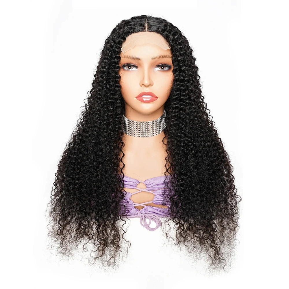 13x4 Jerry Curly Lace Frontal Human Hair Wigs 4x4 Closure Wig For Women Indian Remy Hair With Transparent Lace