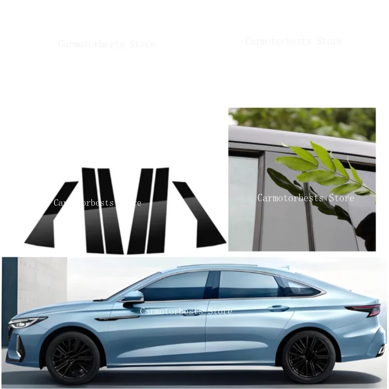 Fit For Chery Arrizo 8 2022 20023 2024 2025 Glossy Black B C Pillar Posts Sticker  Window Door Column B C Sticker Cover Trim