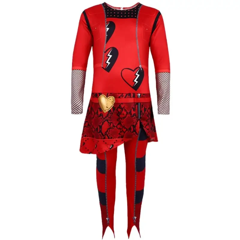 

☆SunlCos Movie D-Descendants 4 Rise of Cosplay Costume for s Halloween Disguise Party The Same Red Suit and Wig☆