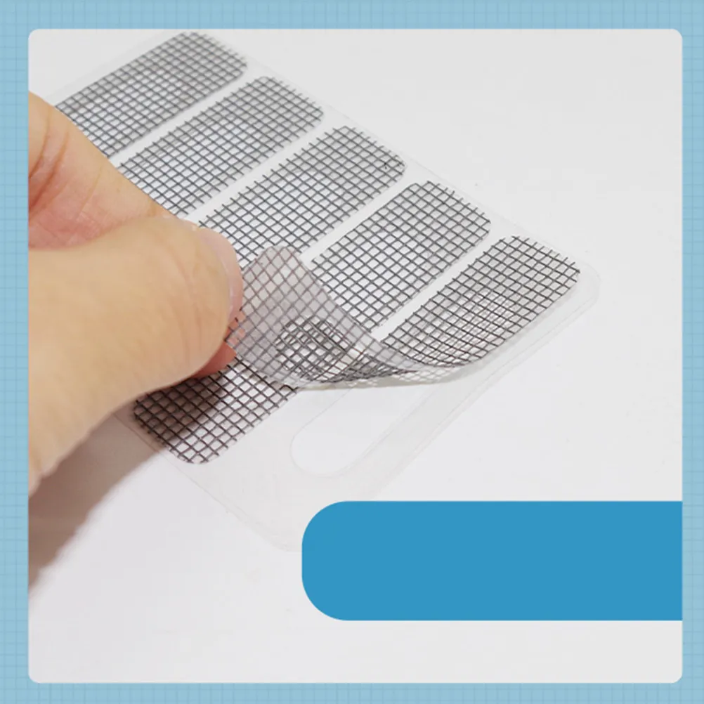 25Pcs Fiberglass Window Screen Repair Tape Heavy Duty Mesh Sticker Tear Resistant Fireproof Adhesive Patch for Doors Patio Rv