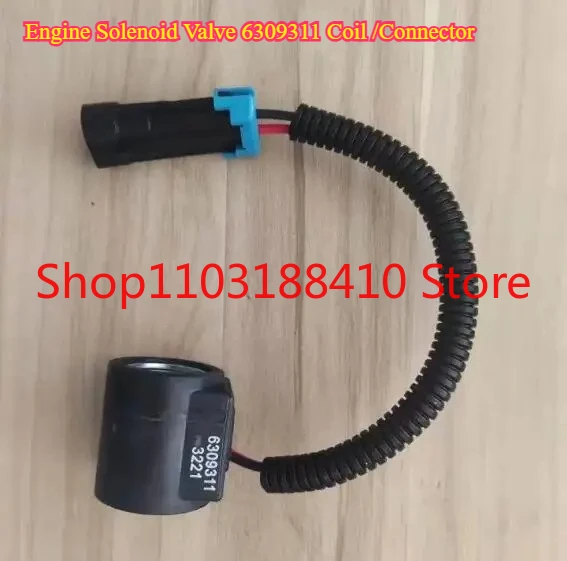 

High quality Engine Solenoid Valve 6309311 Coil /Connector for Bobcat Loaders 1013 6671025 S330 T140