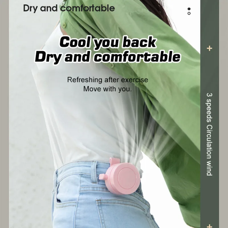 

Портативный зажимной вентилятор Ручной супер бесшумный мини-вентилятор Открытый портативный подвесной поясной вентилятор