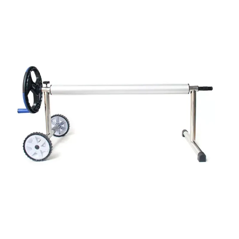 CR1-U81 Pool Cover Roller Winder for Bubble Blanket, Manual Winding Reel with Caster for Pool Cover Storage