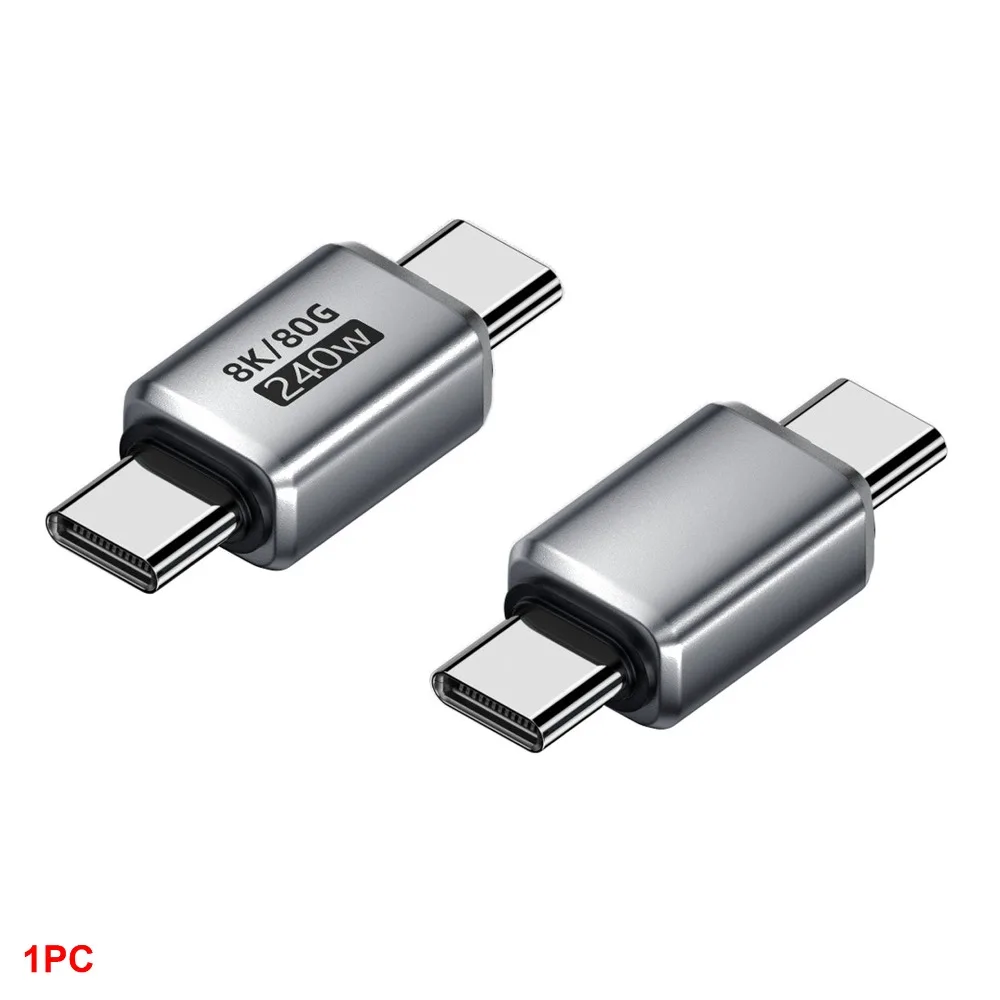PD 240W USB4.0 Extender 80Gbps Data Transmission USB-C Converter Aluminum Alloy 8K 60HZ Extension Connector for Phone Laptop