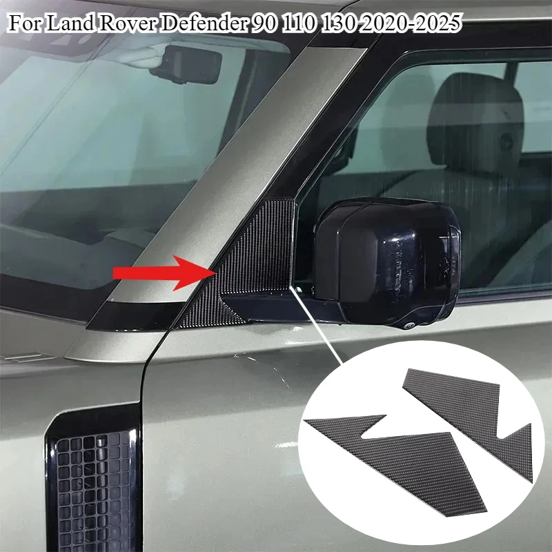 

Soft Carbon Fiber For Land Rover Defender 90 110 130 20-25 Car Rearview Mirror Base Panel Cover Trim Sticker Car Accessories