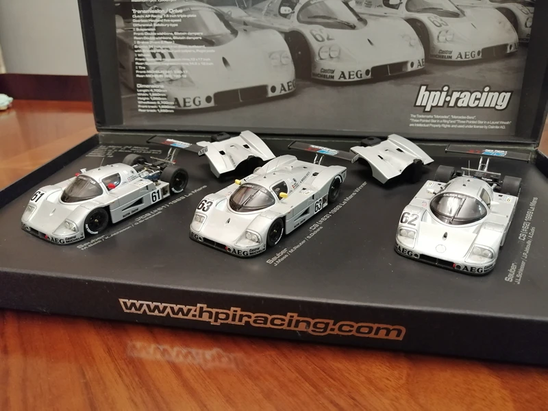 HPI 1:43 C9 Three Car Set #61 #62 #63 1989 LeMans Simulation Limited Edition Resin Metal Static Car Model Toy Gift