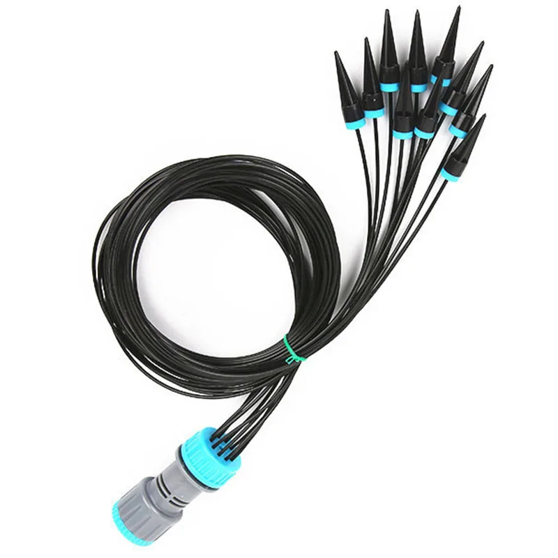 Black 10 Outlet Sprinkler System for Lawn Watering Garden Irrigation and For Plant Maintenance Up to 160cm Range