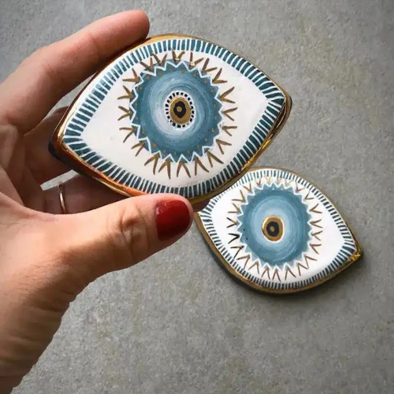 Evil Eye Decoration Turkish Greek Blue Wall Hanging Pendant Ornament Home Decoration for Good Luck Success And Protection Decor