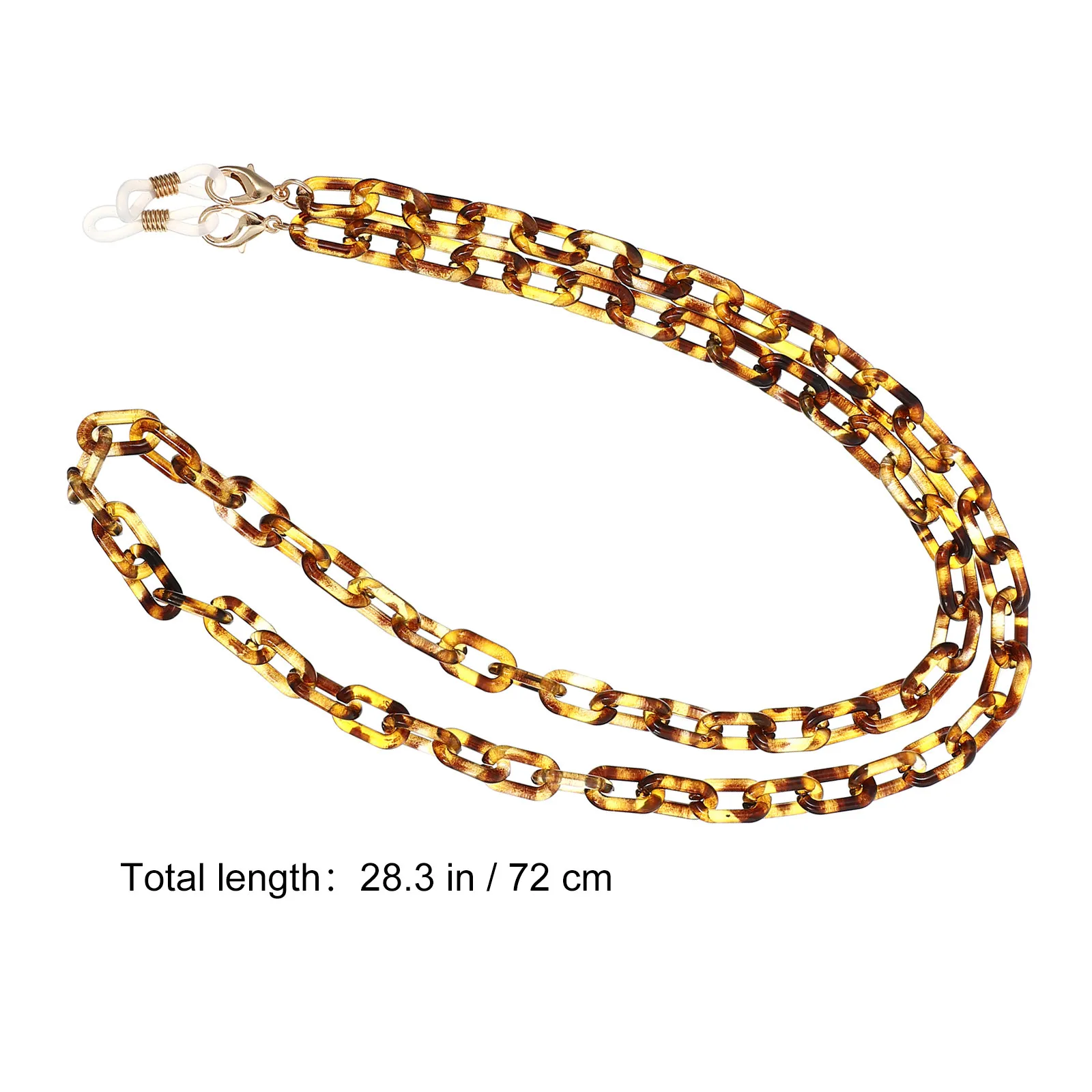 1Pcs Brown Acrylic Eyeglass Anti-Lost Chain Long-Lasting Luster Fine Polished Delicate Workmanship Sunglasses Chain Eyeglasses
