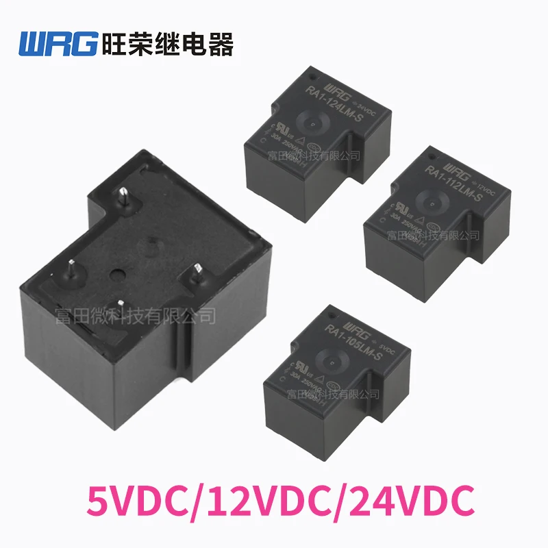 

1Pcs WRG Relay RA1-105LM-S RA1-112LM-S RA1-124LM-S 4Pin 30A Compatible SLA HF105F-1 HF2150-1A 5V 12V 24V T90 Power Relay