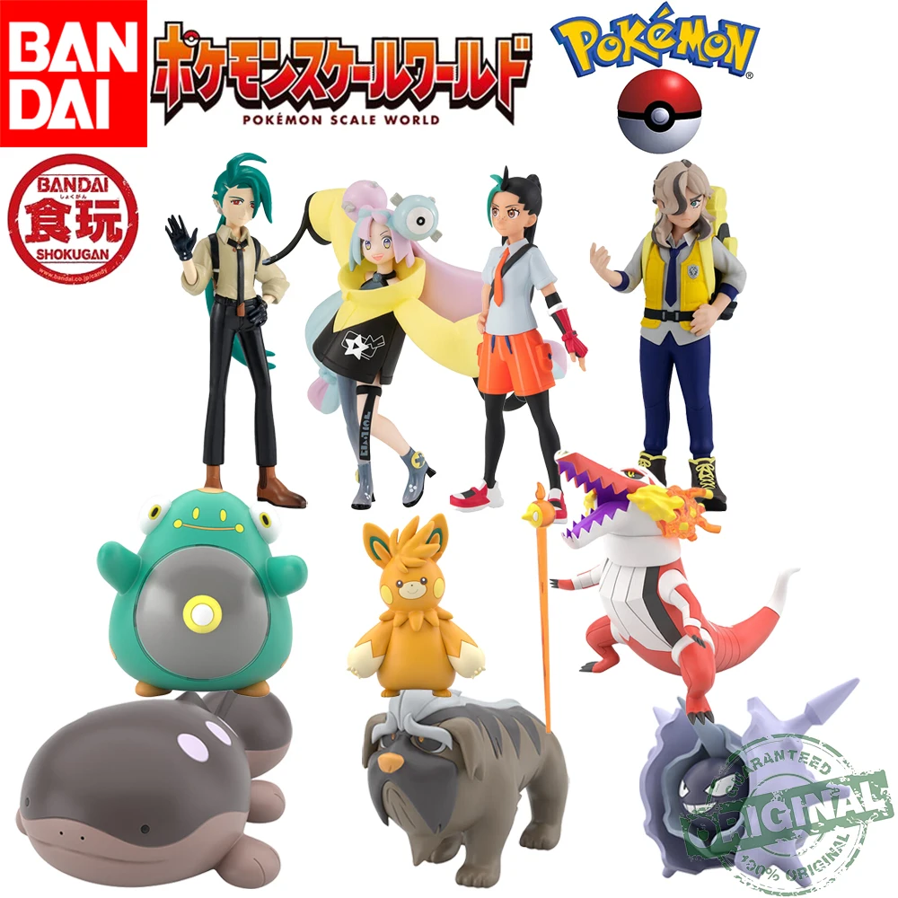 

В наличии оригинальные Bandai Pokemon Scale World Paldea Region Nemona Iono Rika Peper Pack аниме игровая модель игрушки украшение стола