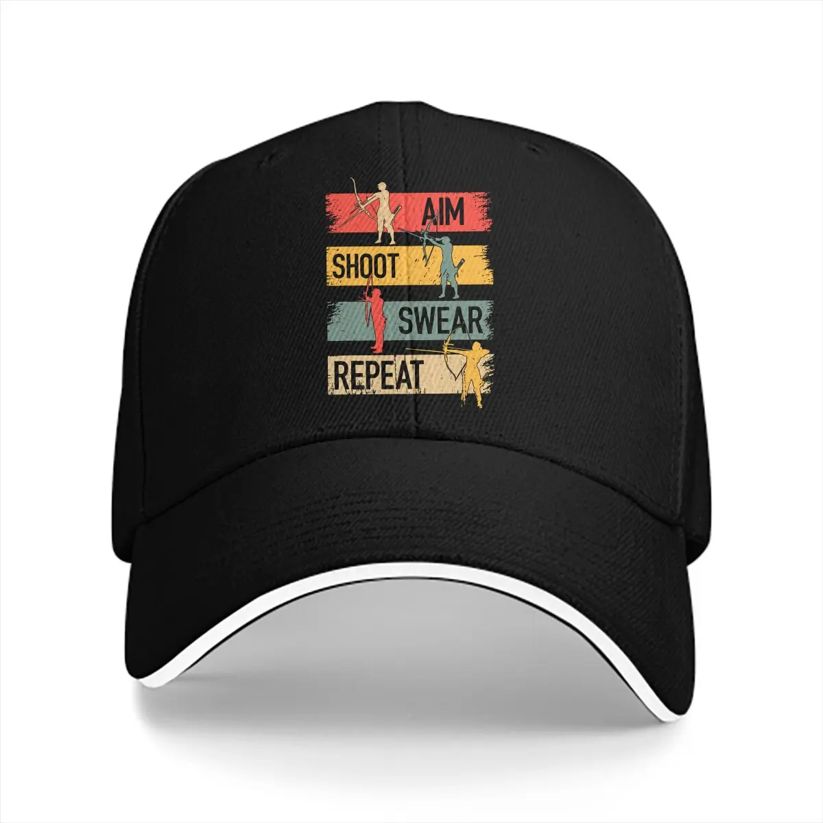 Aim Shoot Swear Repeat Archery Baseball Cap Men Hats Women Visor Protection Snapback Archery Sports Caps