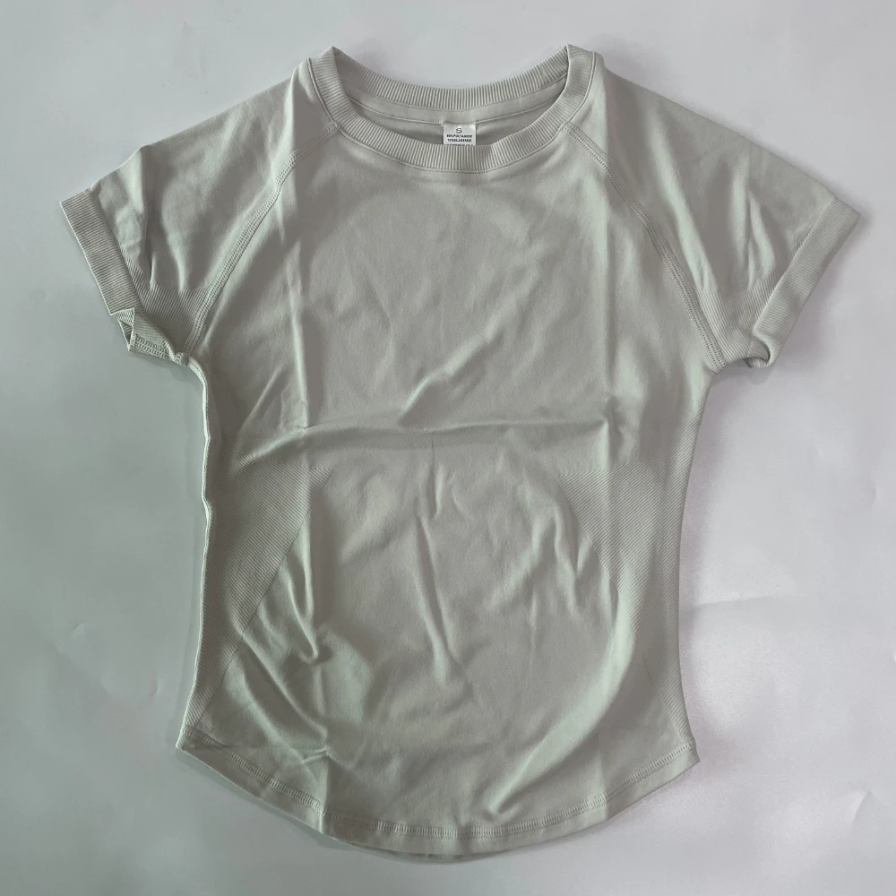 Langärmliges Kurzarm-Top für Damen, Fitness-Crop-Top, leichtes Yoga-Top, dehnbares Workout-Shirt, Lauf- und Sportshirt – Detail 18