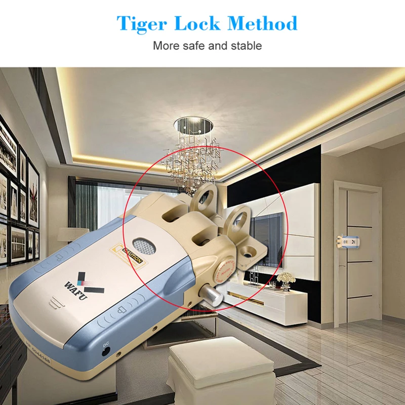 Wafu HF-010 Wifi APP Smart Lock Wireless Electronic Door Lock Phone Control Invisible Lock Remote Control Indoor Touch Locks